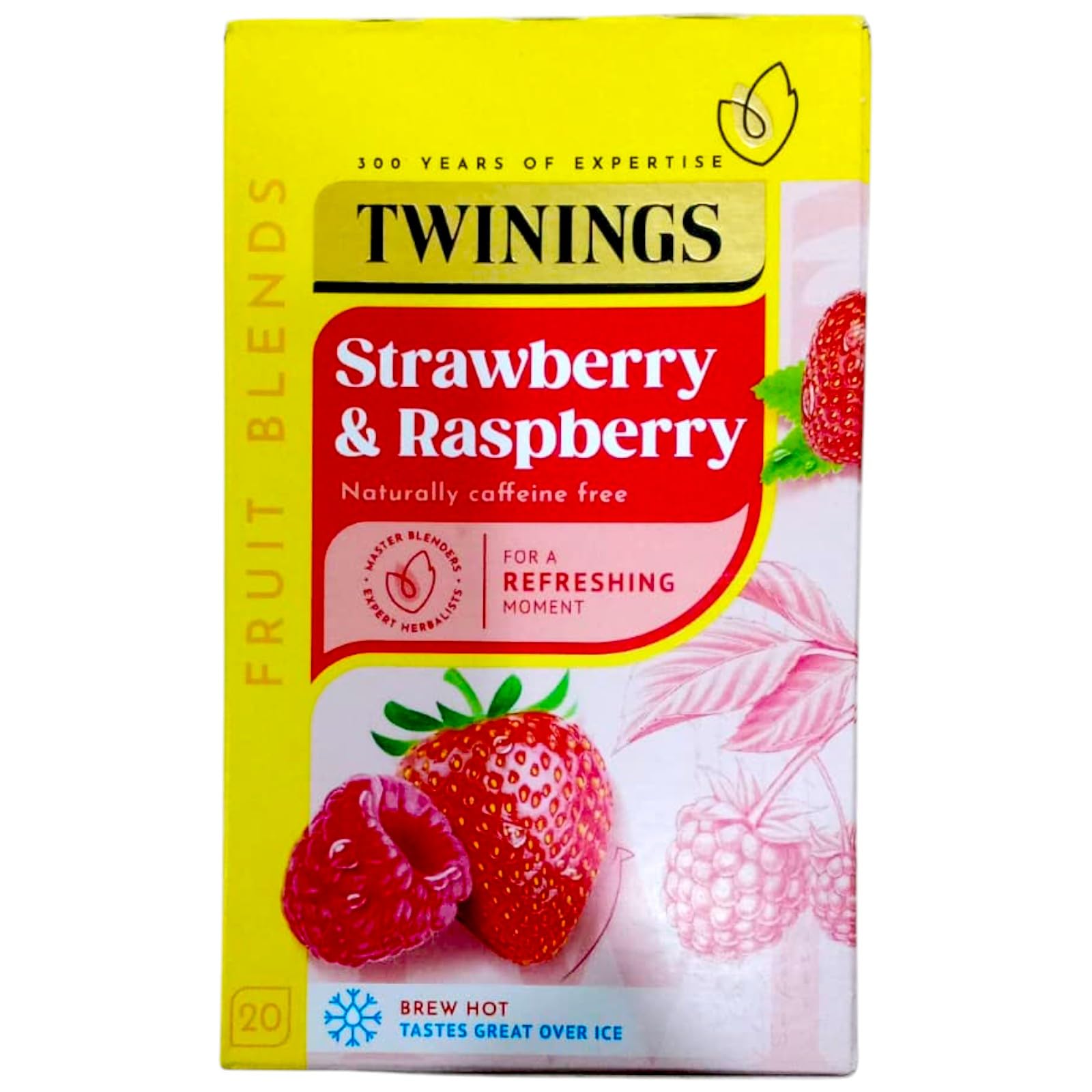 リリパットレーン　STRAWBERRY TEAS Twining Strawberry & Raspberry Tea Bags 40g | Naturally Caffeine